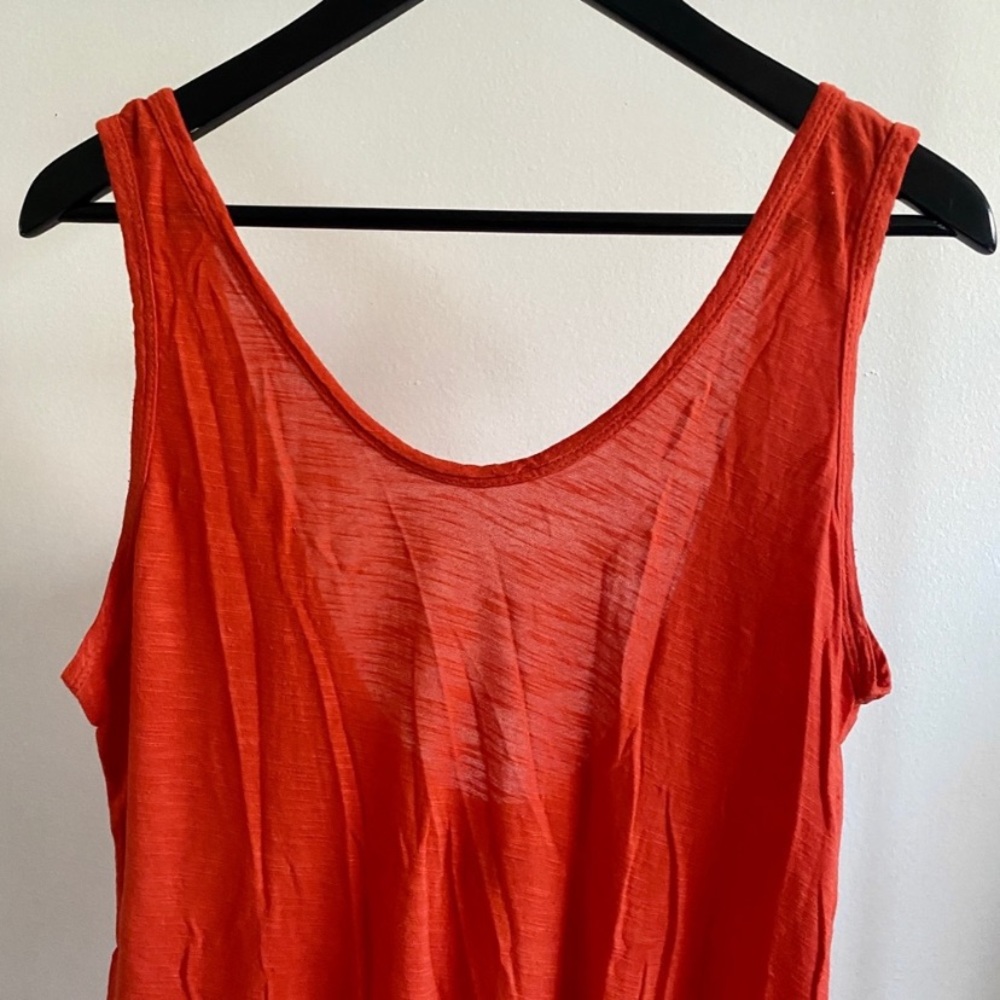 Emma & Sam Red Scoop Back Tank Top